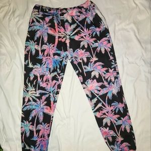 Colorful palm tree sweatpants XL